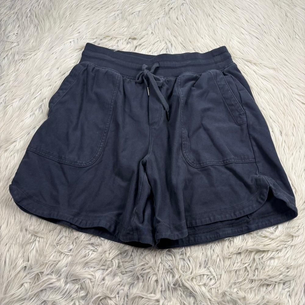 Athleta Women's M Black Farallon Midi Shorts Bermuda Sporty Athleisure